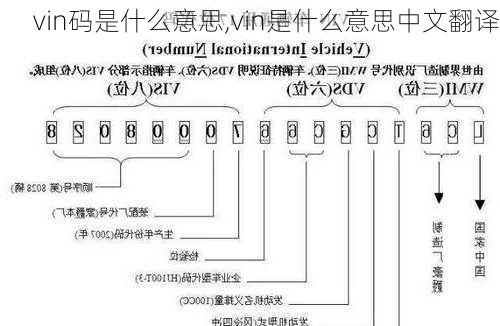 vin码是什么意思,vin是什么意思中文翻译