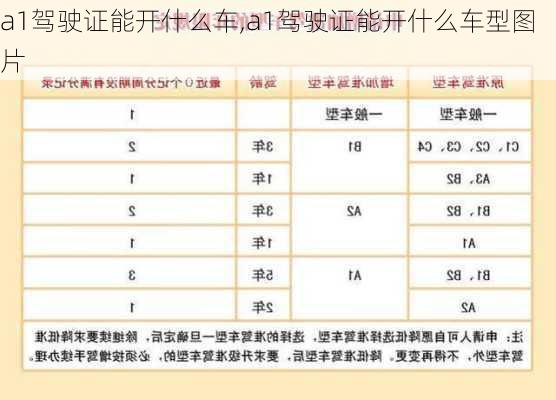 a1驾驶证能开什么车,a1驾驶证能开什么车型图片