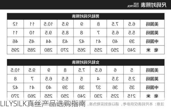 LILYSILK真丝产品选购指南