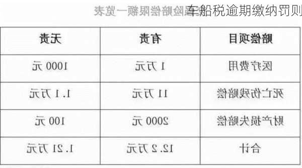 车船税逾期缴纳罚则