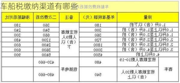 车船税缴纳渠道有哪些