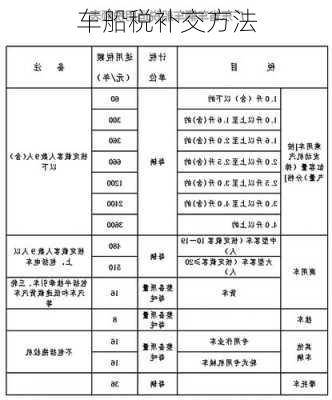 车船税补交方法