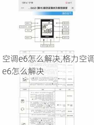 空调e6怎么解决,格力空调e6怎么解决