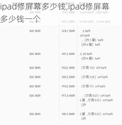 ipad修屏幕多少钱,ipad修屏幕多少钱一个