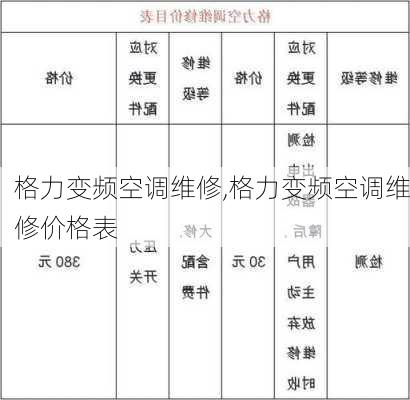 格力变频空调维修,格力变频空调维修价格表