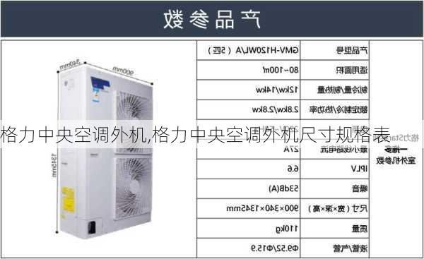 格力中央空调外机,格力中央空调外机尺寸规格表