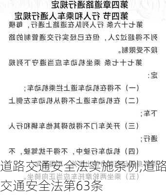 道路交通安全法实施条例,道路交通安全法第63条