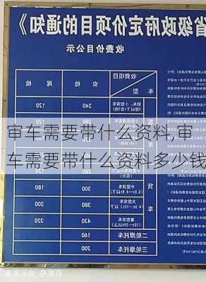 审车需要带什么资料,审车需要带什么资料多少钱