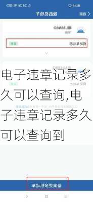 电子违章记录多久可以查询,电子违章记录多久可以查询到