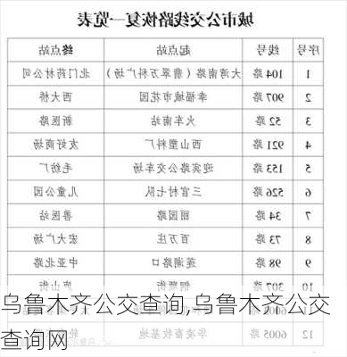 乌鲁木齐公交查询,乌鲁木齐公交查询网