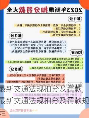 最新交通法规扣分及罚款,最新交通法规扣分及罚款规定