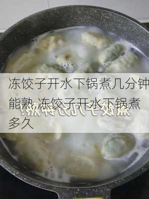 冻饺子开水下锅煮几分钟能熟,冻饺子开水下锅煮多久