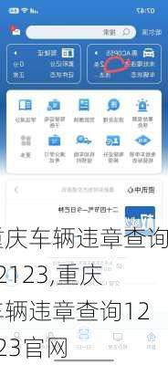 重庆车辆违章查询12123,重庆车辆违章查询12123官网