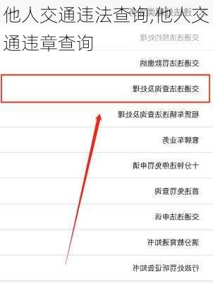 他人交通违法查询,他人交通违章查询