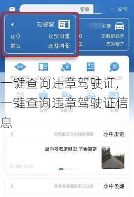 一键查询违章驾驶证,一键查询违章驾驶证信息