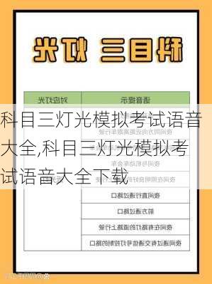 科目三灯光模拟考试语音大全,科目三灯光模拟考试语音大全下载