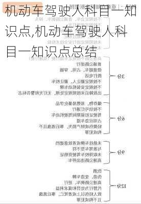 机动车驾驶人科目一知识点,机动车驾驶人科目一知识点总结