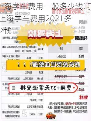 上海学车费用一般多少钱啊,上海学车费用2021多少钱