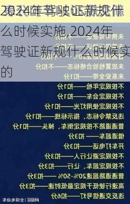 2024年驾驶证新规什么时候实施,2024年驾驶证新规什么时候实施的