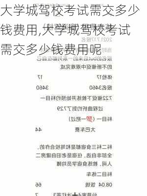 大学城驾校考试需交多少钱费用,大学城驾校考试需交多少钱费用呢