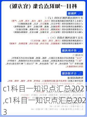 c1科目一知识点汇总2021,c1科目一知识点汇总2023