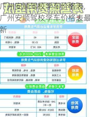 广州安顺驾校学车价格表,广州安顺驾校学车价格表最新