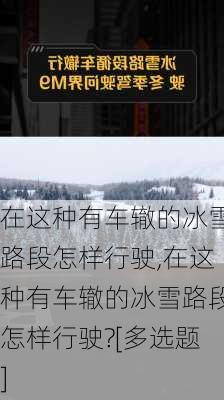 在这种有车辙的冰雪路段怎样行驶,在这种有车辙的冰雪路段怎样行驶?[多选题]