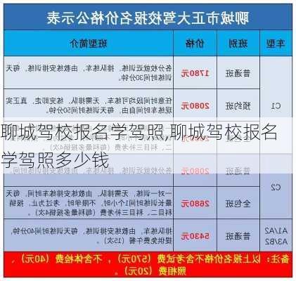 聊城驾校报名学驾照,聊城驾校报名学驾照多少钱