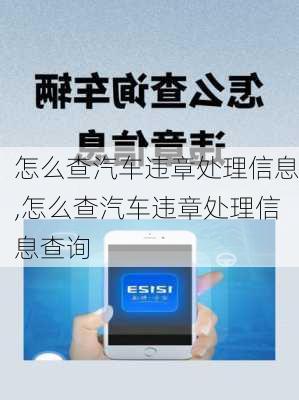 怎么查汽车违章处理信息,怎么查汽车违章处理信息查询