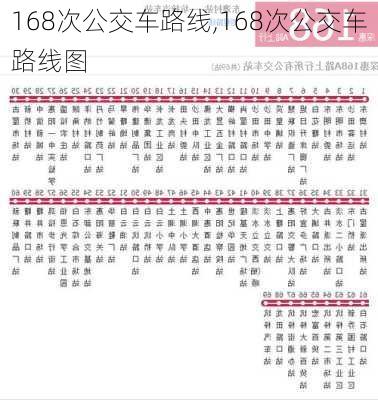 168次公交车路线,168次公交车路线图