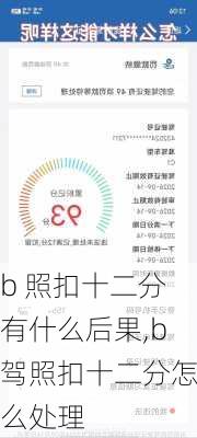 b 照扣十二分有什么后果,b驾照扣十二分怎么处理