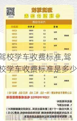 驾校学车收费标准,驾校学车收费标准是多少