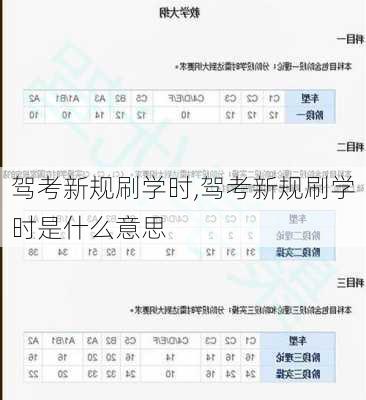 驾考新规刷学时,驾考新规刷学时是什么意思