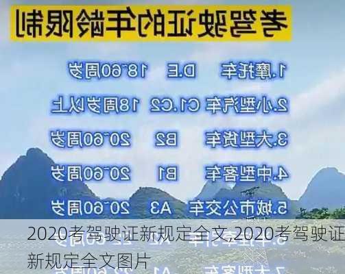 2020考驾驶证新规定全文,2020考驾驶证新规定全文图片