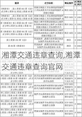 湘潭交通违章查询,湘潭交通违章查询官网