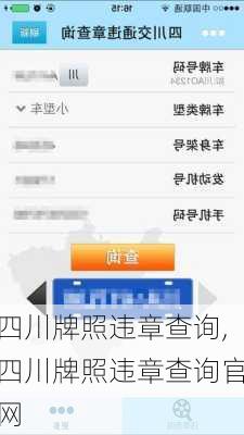 四川牌照违章查询,四川牌照违章查询官网