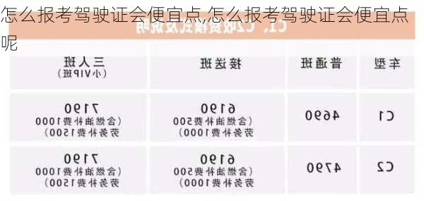 怎么报考驾驶证会便宜点,怎么报考驾驶证会便宜点呢