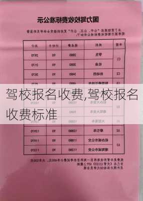 驾校报名收费,驾校报名收费标准