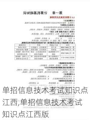 单招信息技术考试知识点江西,单招信息技术考试知识点江西版