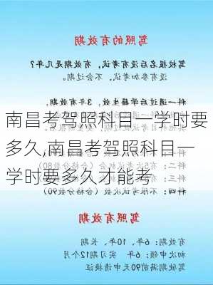 南昌考驾照科目一学时要多久,南昌考驾照科目一学时要多久才能考