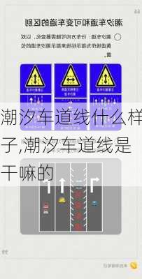 潮汐车道线什么样子,潮汐车道线是干嘛的