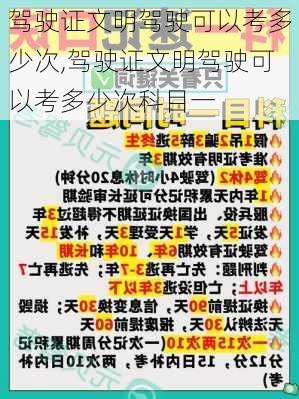 驾驶证文明驾驶可以考多少次,驾驶证文明驾驶可以考多少次科目一