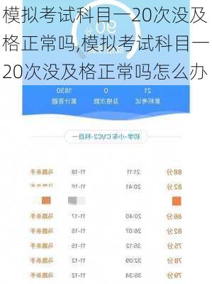 模拟考试科目一20次没及格正常吗,模拟考试科目一20次没及格正常吗怎么办